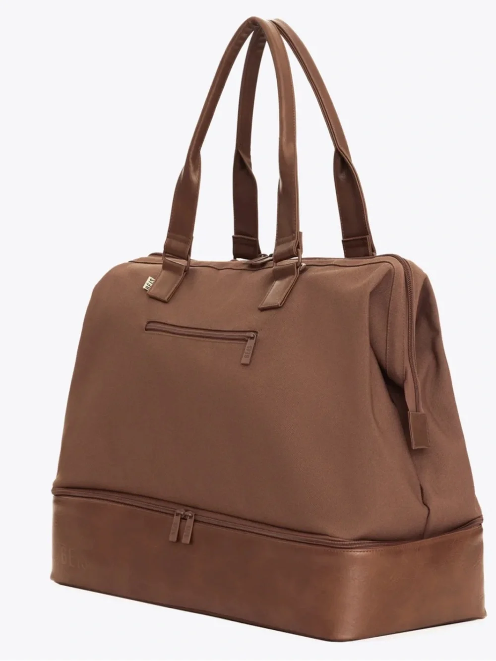 BEIS Chocolate Brown Duffel Bag with Leather Base